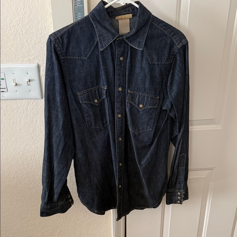 Dark Denim Button-Up Shirt